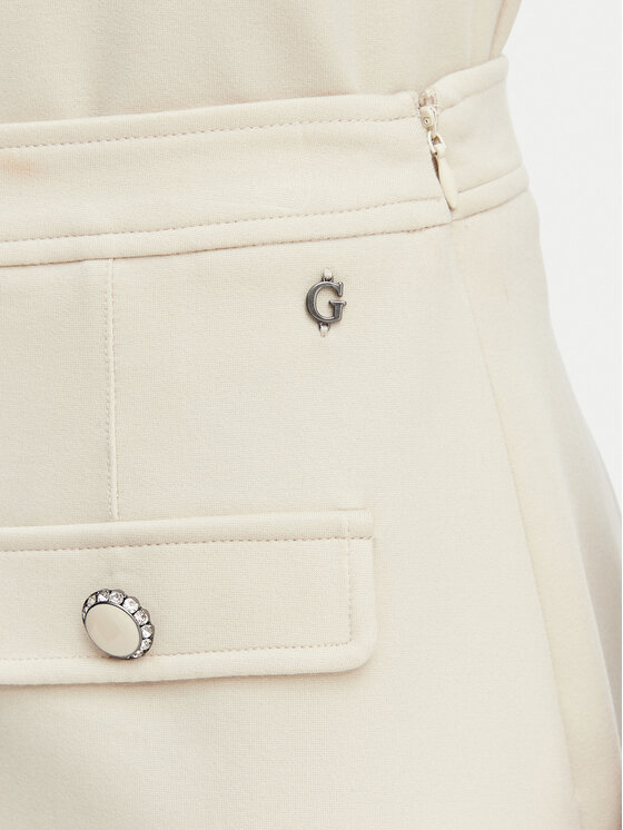 Guess Guess Spódnica mini W6RD57 KCMU2 Beżowy Classic Fit
