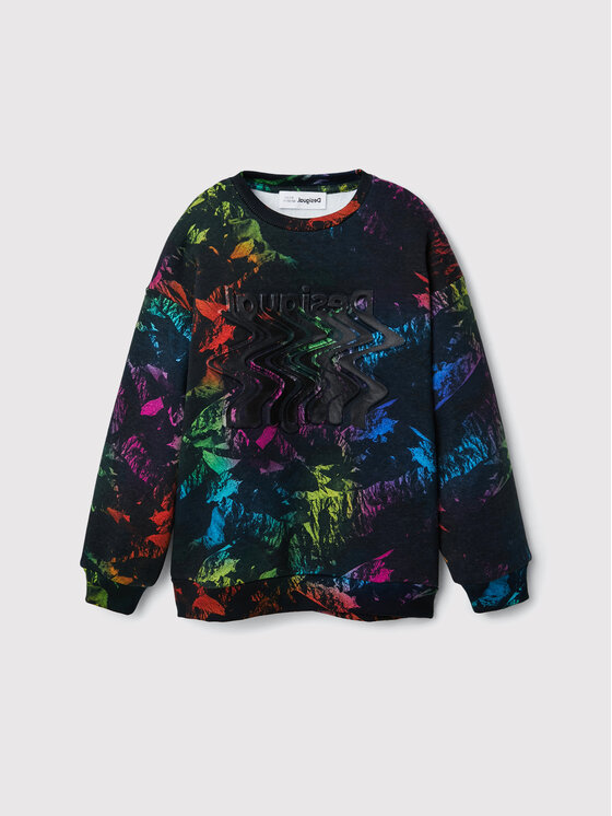 Desigual Mikina Vesubio 22WBSK07 Čierna Regular Fit