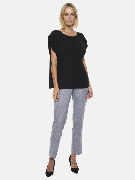 Potis & Verso Potis & Verso Bluzka Zoel Czarny Regular Fit
