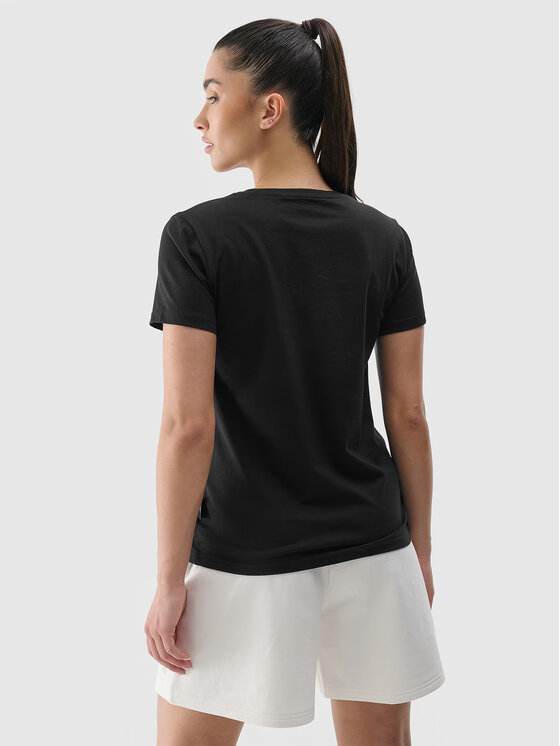 4F 4F T-Shirt 4FRSS24TTSHF2547-20S Czarny Regular Fit
