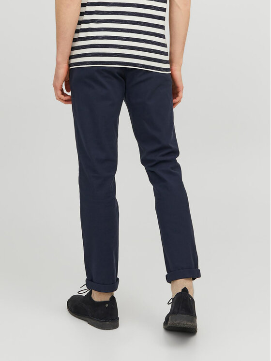 Jack & Jones Jack & Jones Chinosy Marco 12206198 Granatowy Slim Fit