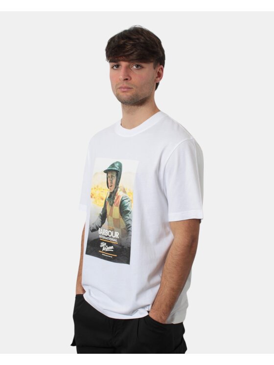 Barbour International Barbour International T-shirt 9977103221002 Bianco Regular Fit