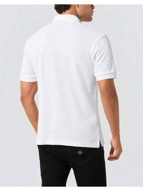 PHILIPP PLEIN PHILIPP PLEIN Polo 31668 Biały Slim Fit