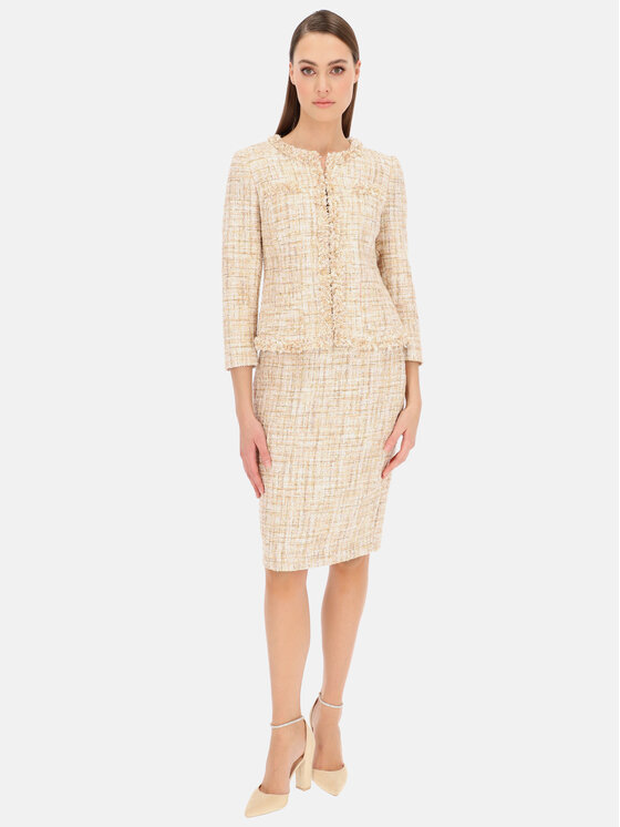 Potis & Verso Potis & Verso Spódnica Arlena Beżowy Slim Fit