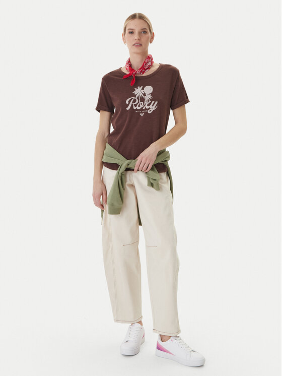 Roxy Roxy Τζιν Cloudbreak Mid Sandbar ERJDP03324 Εκρού Barrel Fit