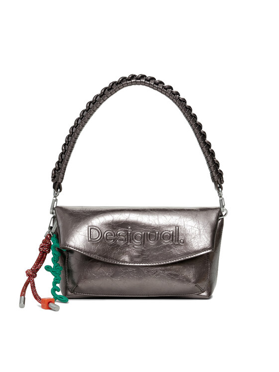 Desigual Torebka Half Logo Trokel 25WAXPAQ Brązowy