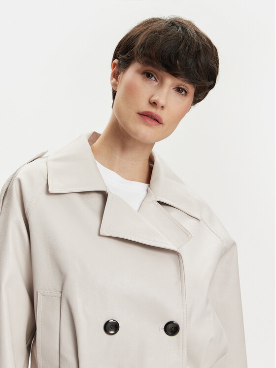 ONLY ONLY Kurtka z imitacji skóry Vera 15308584 Szary Regular Fit