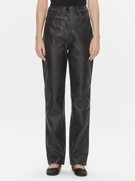 Női Műbőr nadrág Calvin Klein Jeans, Méret: S, Fekete, J20J222552