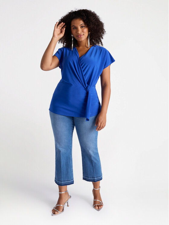 Fiorella Rubino Fiorella Rubino Jeansy P596T004873N024 Niebieski Cropp Fit