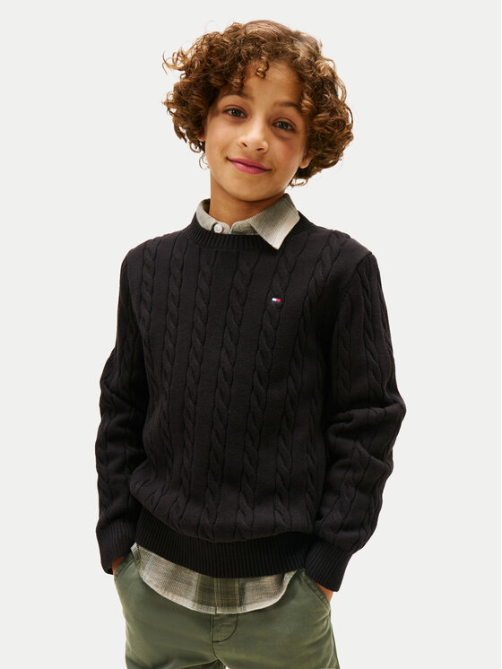 Tommy Hilfiger Tommy Hilfiger Sweater KB0KB09753 Fekete Regular Fit