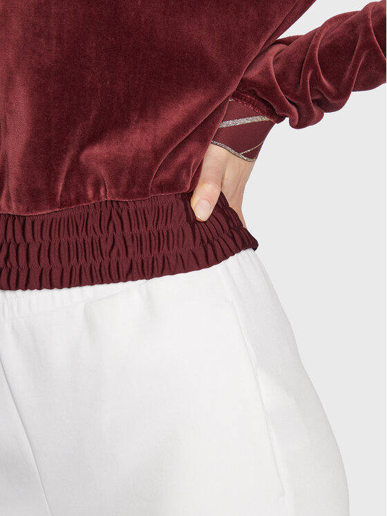 Puma Суитшърт Deco Glam Velour 522254 Бордо Relaxed Fit | Modivo.bg