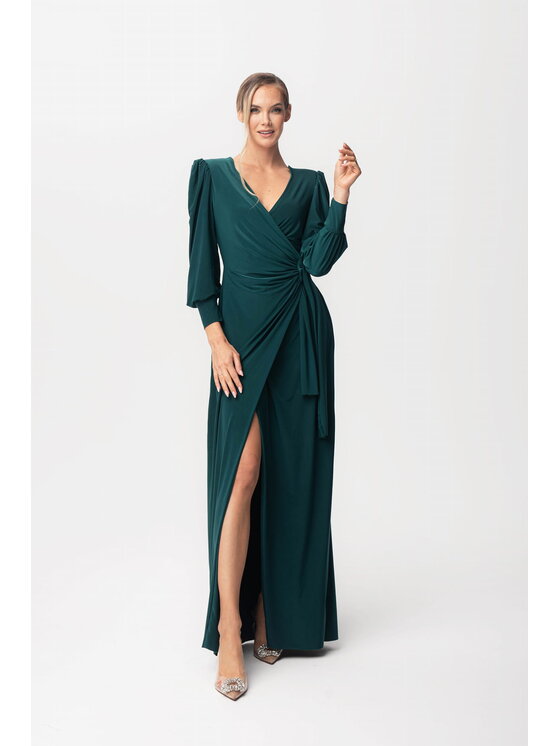 Aurora Aurora Večerní šaty Cristal Zelená Feminine Fit