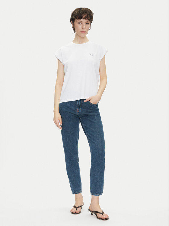Pepe Jeans Pepe Jeans T-Shirt Blooma PL506030 Bílá Regular Fit