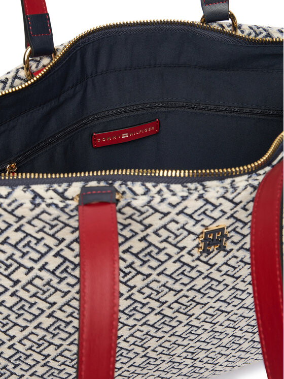 Tommy Hilfiger Tommy Hilfiger Kabelka Th Jacquard Tote AW0AW19009 Modrá
