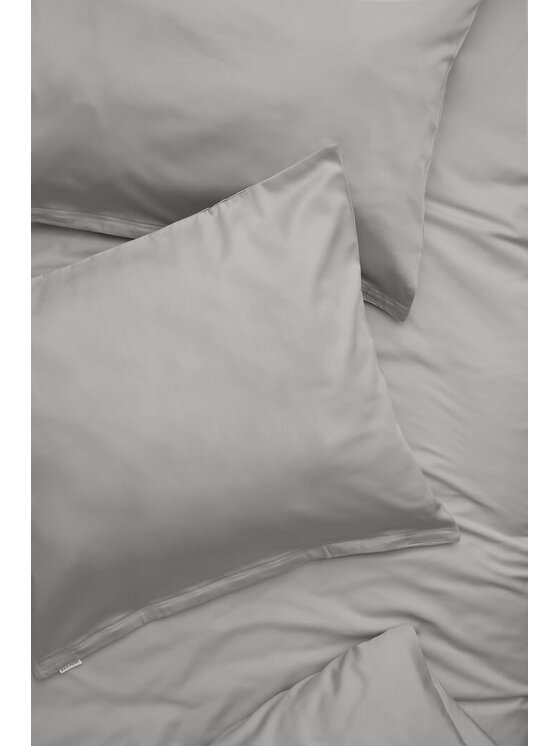 White pocket White pocket Poszewka na poduszkę satynowa Szary