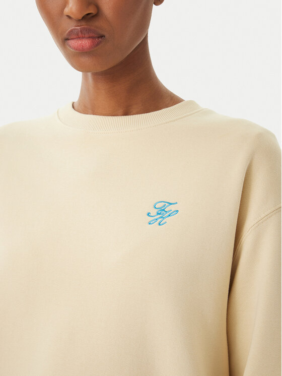 Tommy Hilfiger Tommy Hilfiger Pulóver Logo Embroidery WW0WW48724 Világos bézs Relaxed Fit