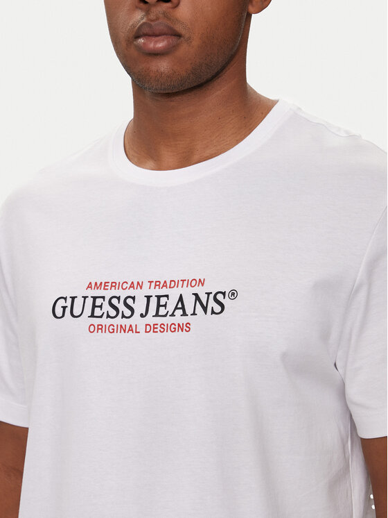 Guess Jeans Guess Jeans Póló M4YI42 K8FQ4 Fehér Regular Fit