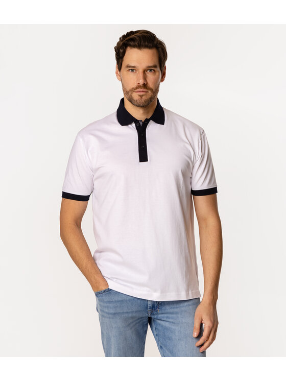 Lee Cooper Lee Cooper Polo TRIM 5009 Biały Regular Fit