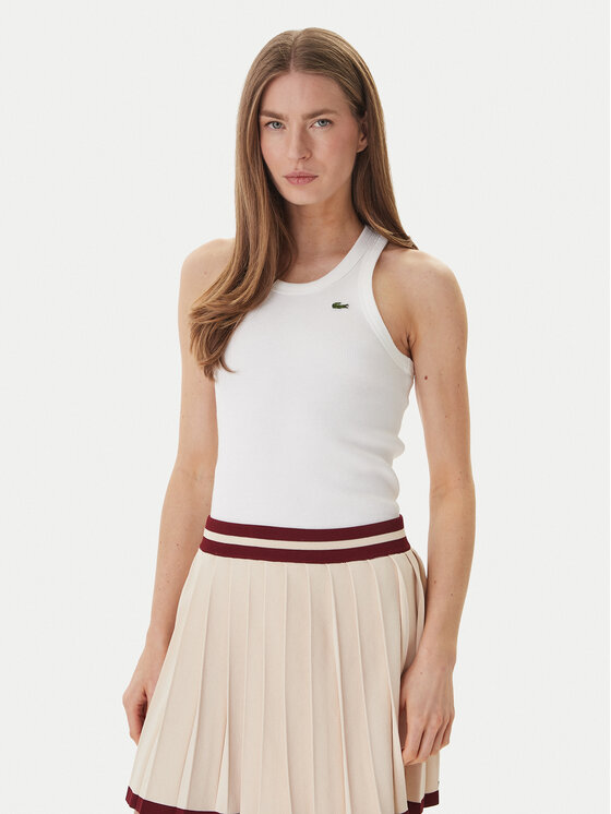 Lacoste Lacoste Felső TF5388 Ekru Slim Fit