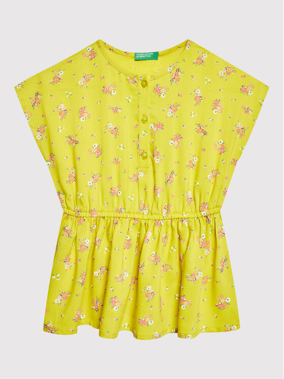 United Colors Of Benetton United Colors Of Benetton Poletna obleka 49RUGV008 Zelena Regular Fit