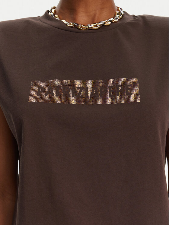 Patrizia Pepe Patrizia Pepe T-shirt 2M4423/J274-B825 Smeđa Regular Fit