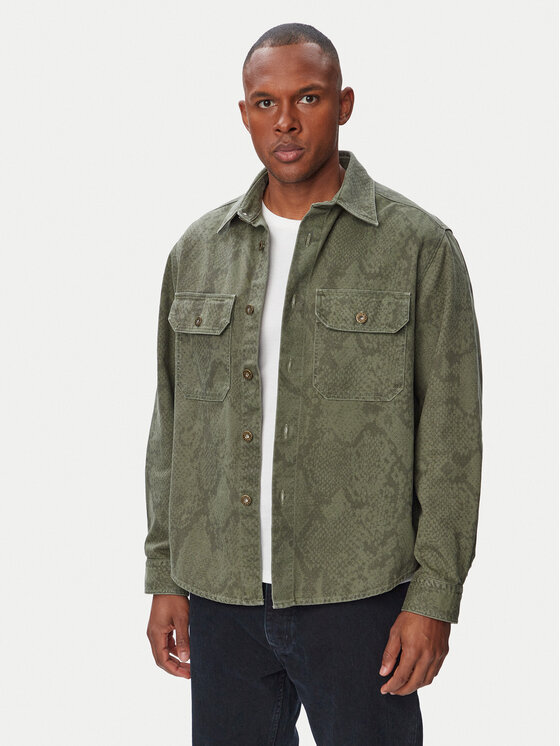 HUGO Cămașă Ebolt_1 50572450 Verde Oversize