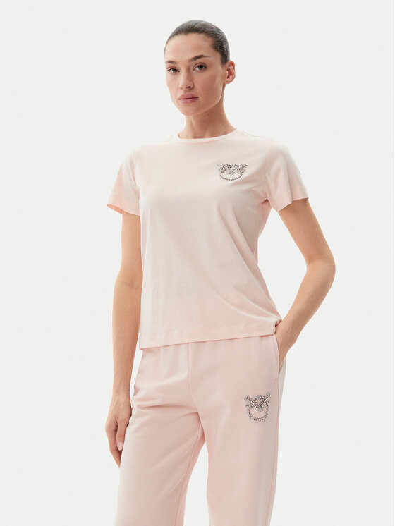 PINKO PINKO T-Shirt Nambrone 103320 A2G7 Růžová Regular Fit