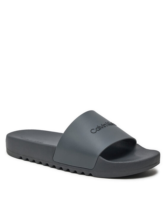 Calvin Klein Calvin Klein Iešļūcenes Chuncky Pool Slide Rub HM0HM01063 Pelēks