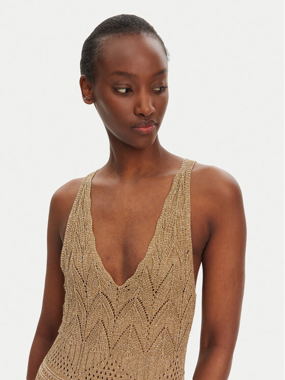 TWINSET TWINSET Strickkleid 251TT3198 Beige Slim Fit
