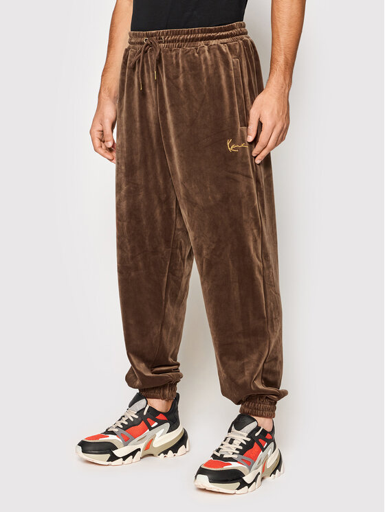 Karl Kani Sportinės kelnės Small Signature Velvet 6006730 Ruda Regular Fit  • Modivo.lt