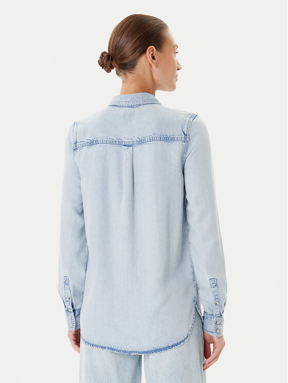 Guess Guess дънкова риза W5YH33 D4N61 Син Regular Fit