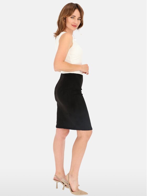 Perso Perso Spódnica mini JPE241075F Czarny Regular Fit