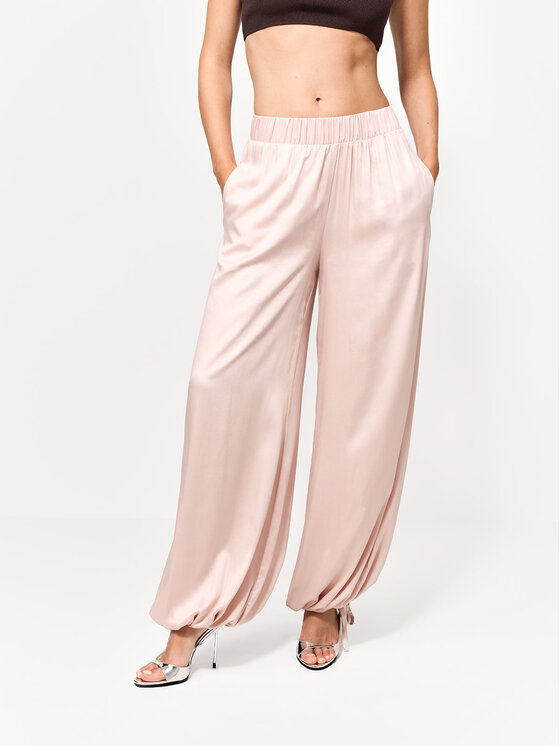 La Mania La Mania Pantaloni di tessuto NOX Rosa chiaro Basic Fit