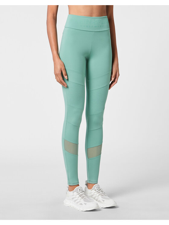Plein Sport Plein Sport Legginsy 1481 Zielony Active Fit