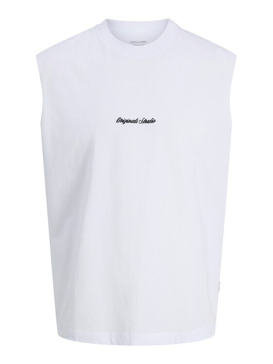Jack & Jones Jack & Jones Tank top Norrebro Emb 12292009 Biały Regular Fit
