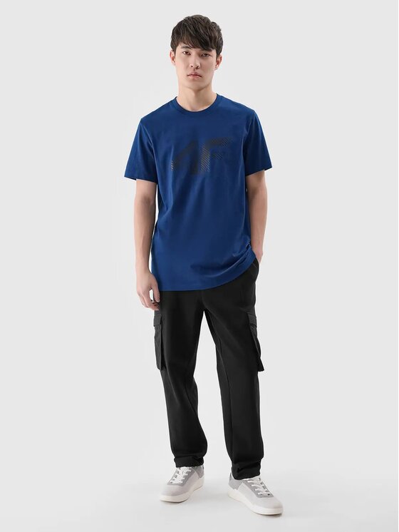 4F 4F T-Shirt 4FWMM00TTSHM2257-46S Zielony Regular Fit