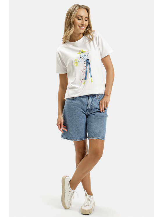 Cross Jeans Cross Jeans Szorty jeansowe A 704-007 Niebieski Oversize