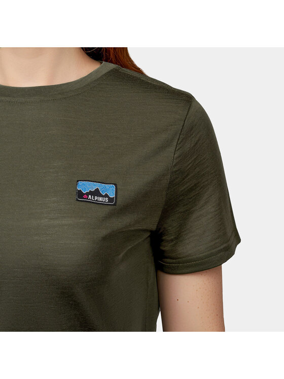 Alpinus Alpinus T-Shirt Otago Zielony Regular Fit