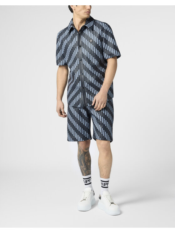 PHILIPP PLEIN PHILIPP PLEIN Koszula 30644 Granatowy Regular Fit