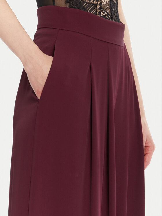 Rinascimento Rinascimento Palazzo hlače CFC0125495003 Bordo rdeča Wide Leg