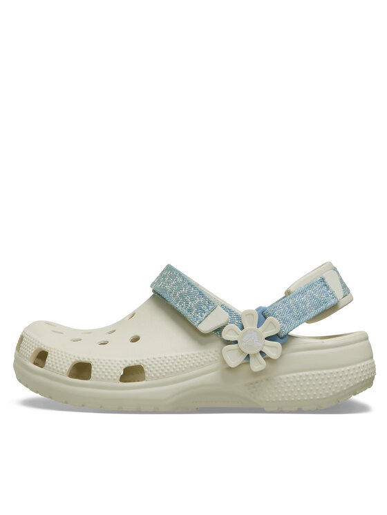 Crocs Crocs Klapki Clsc Dnm Flwr Adj BackstrapCgK 212511 Szary