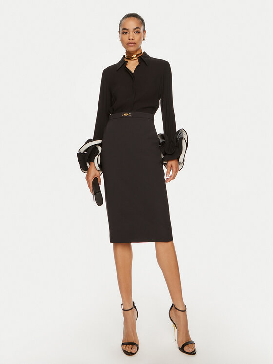 Elisabetta Franchi Elisabetta Franchi Puzdrová sukňa GO-04-446E2-V260 Čierna Slim Fit