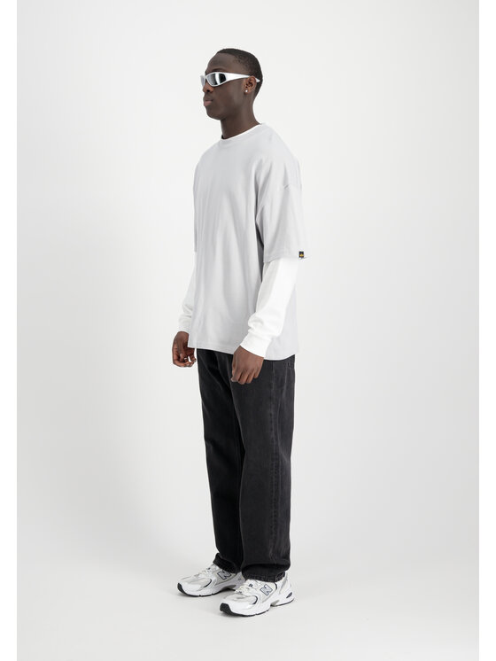 Alpha Industries Alpha Industries T-Shirt Logo Code Backprint T-Shirt Szary Relaxed Fit