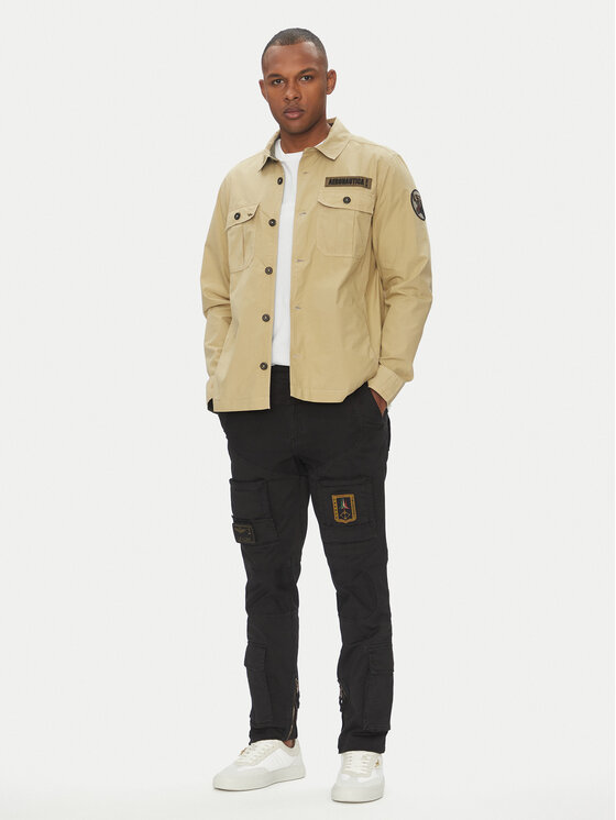 Aeronautica Militare Aeronautica Militare Bavlnené nohavice 251PA1387CT1493 Čierna Regular Fit