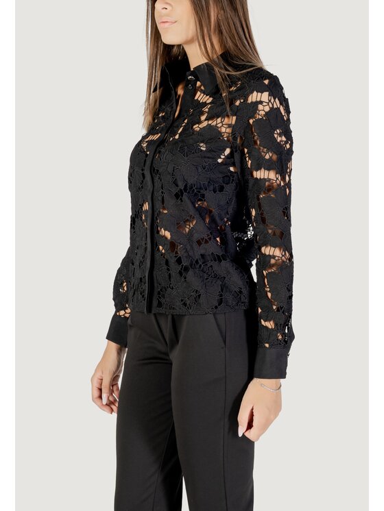 Morgan De Toi Morgan De Toi Camicia 241-COCONU Nero Long Fit