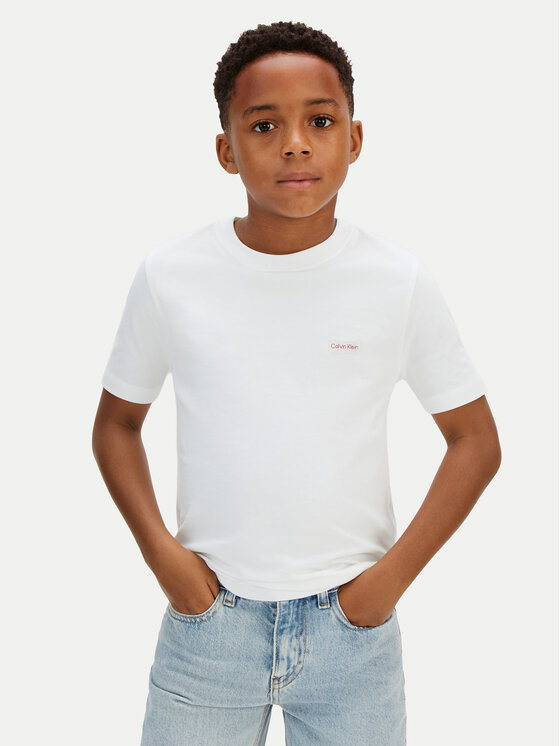 Calvin Klein Jeans Tricou LVCKSJA08B Alb Regular Fit