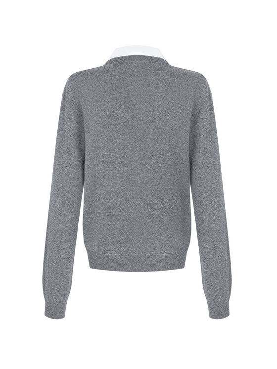 BENU BENU Kardigan Sweter Szary Regular Fit