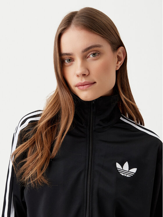 adidas adidas Mikina adicolor Classic Firebird JC8251 Čierna Loose Fit