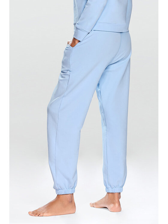 DKaren Sport DKaren Sport Spodnie materiałowe Wenezja Błękitny Classic Fit