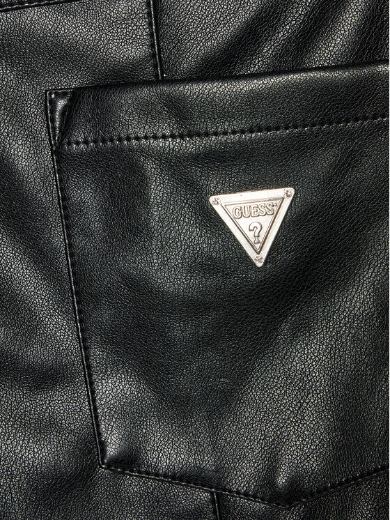 Guess Guess Pantaloni di pelle J3BB04 WE8D0 Nero Regular Fit